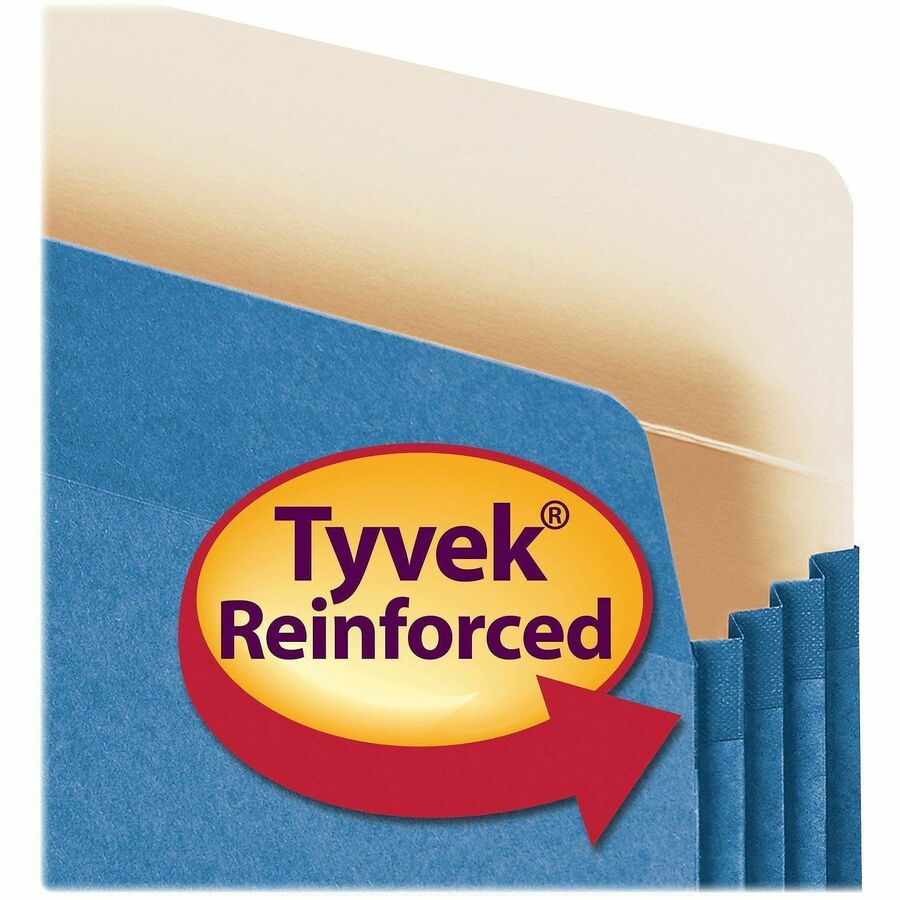 Colored File Pockets, 3.5" Expansion, Letter Size, Assorted Colors, 25/Box