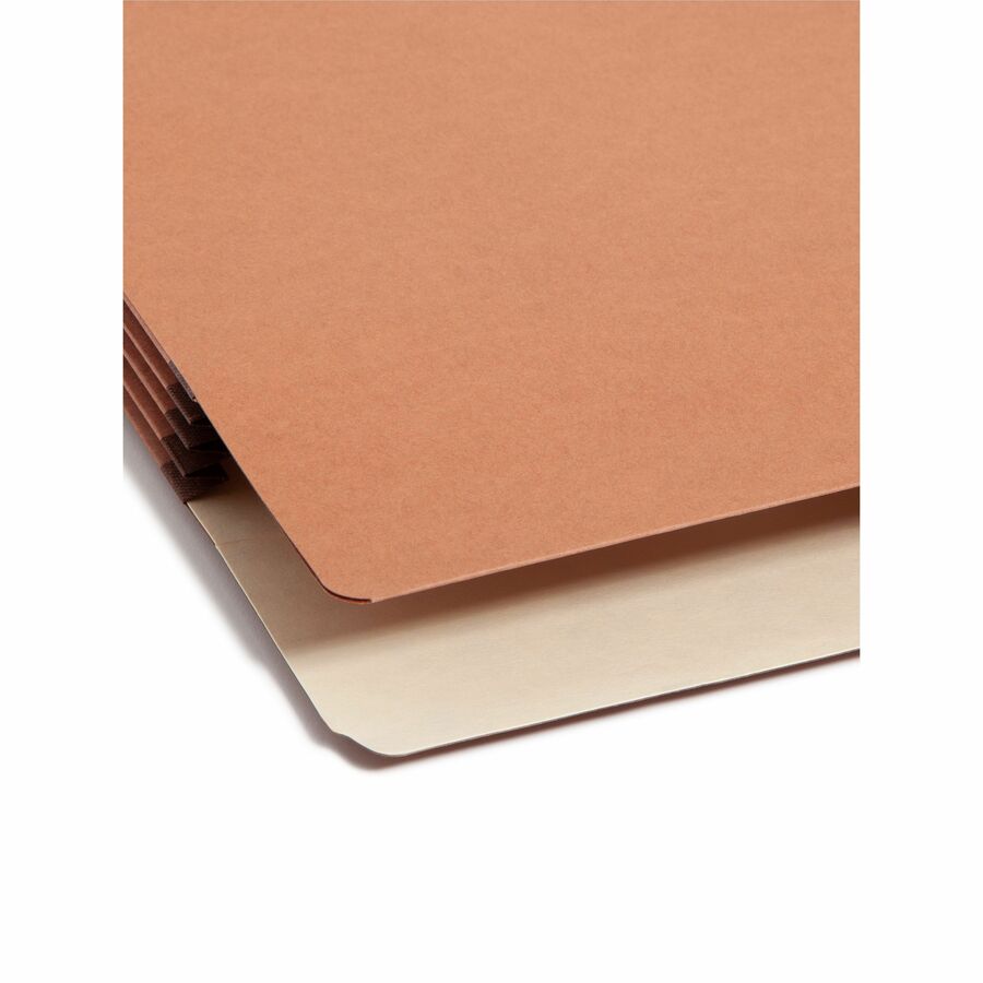 Redrope Drop Front File Pockets with 2/5-Cut Guide Height Tabs, 3.5" Expansion, Legal Size, Redrope, 25/Box