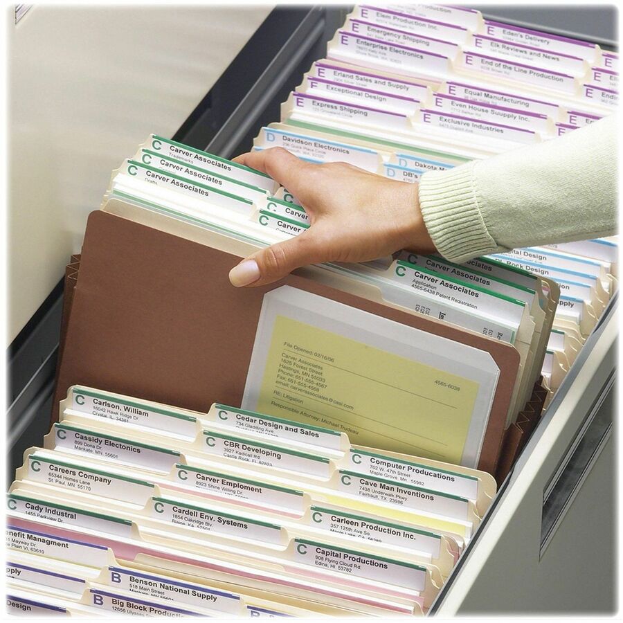 Redrope Drop Front File Pockets, 1.75" Expansion, Legal Size, Redrope, 25/Box