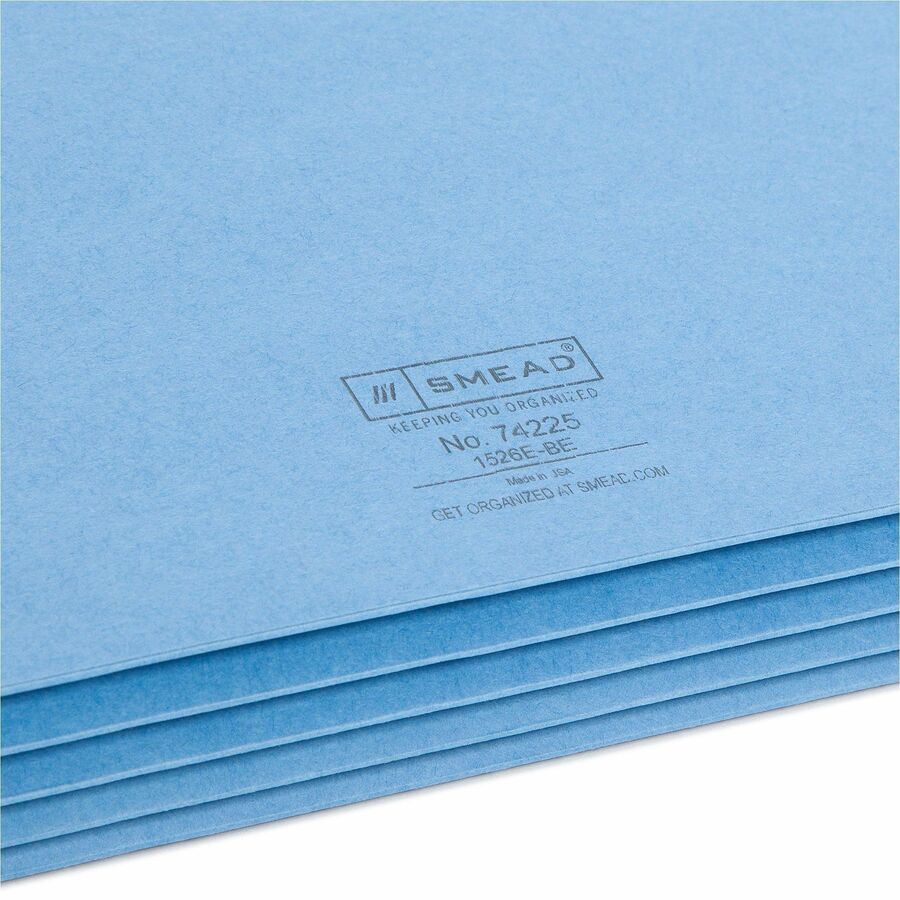 Colored File Pockets, 3.5" Expansion, Legal Size, Blue