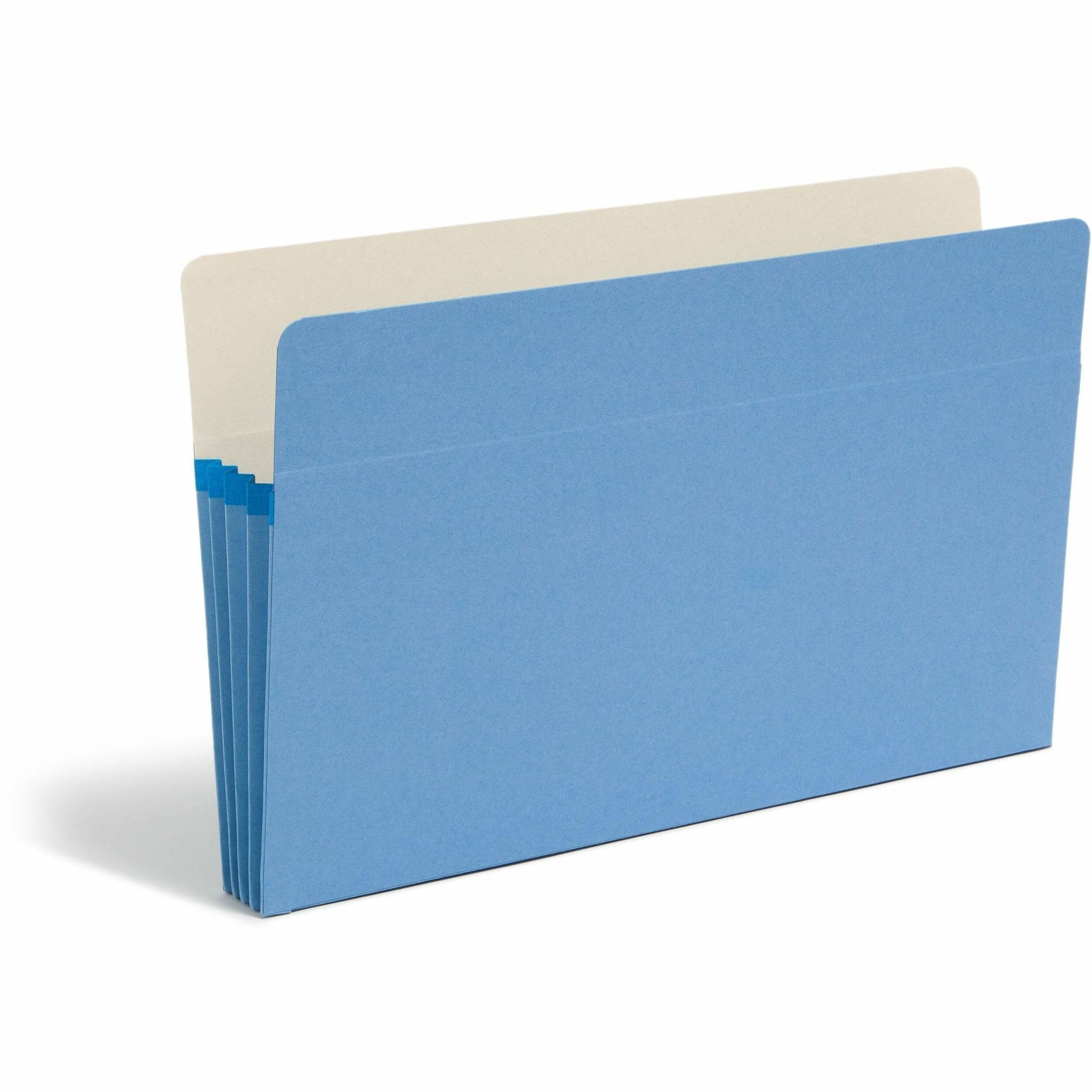 Colored File Pockets, 3.5" Expansion, Legal Size, Blue