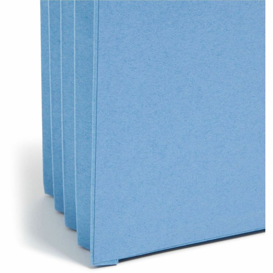 Colored File Pockets, 3.5" Expansion, Legal Size, Blue