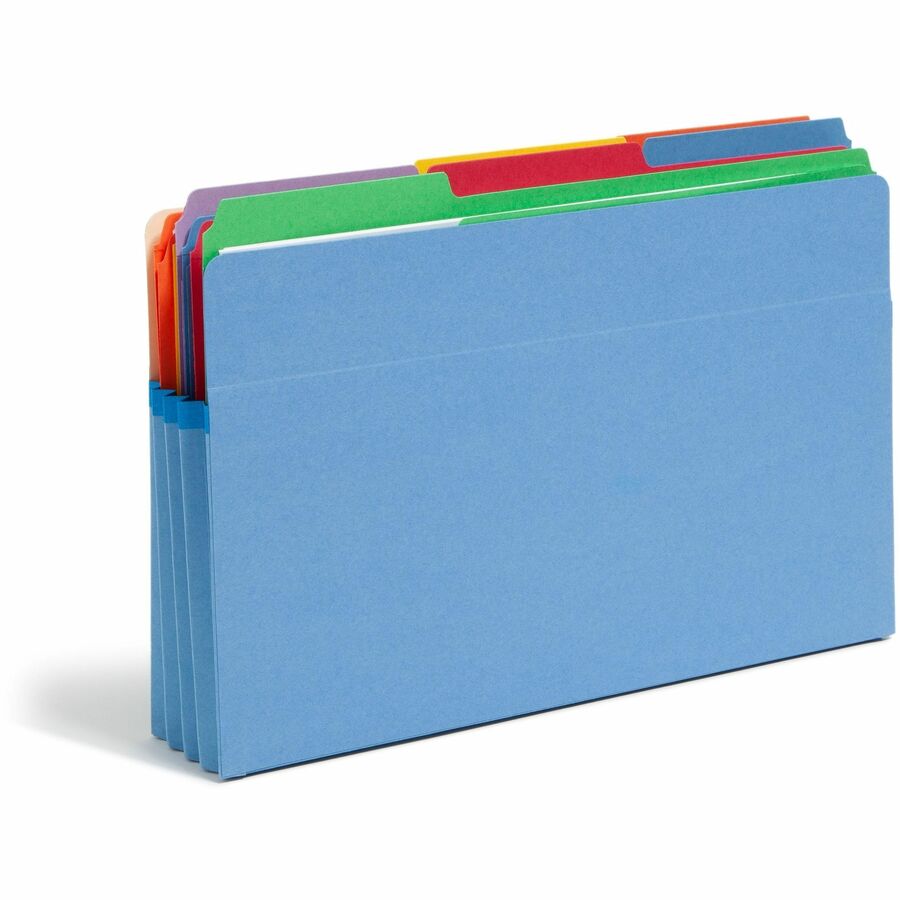 Colored File Pockets, 3.5" Expansion, Legal Size, Blue
