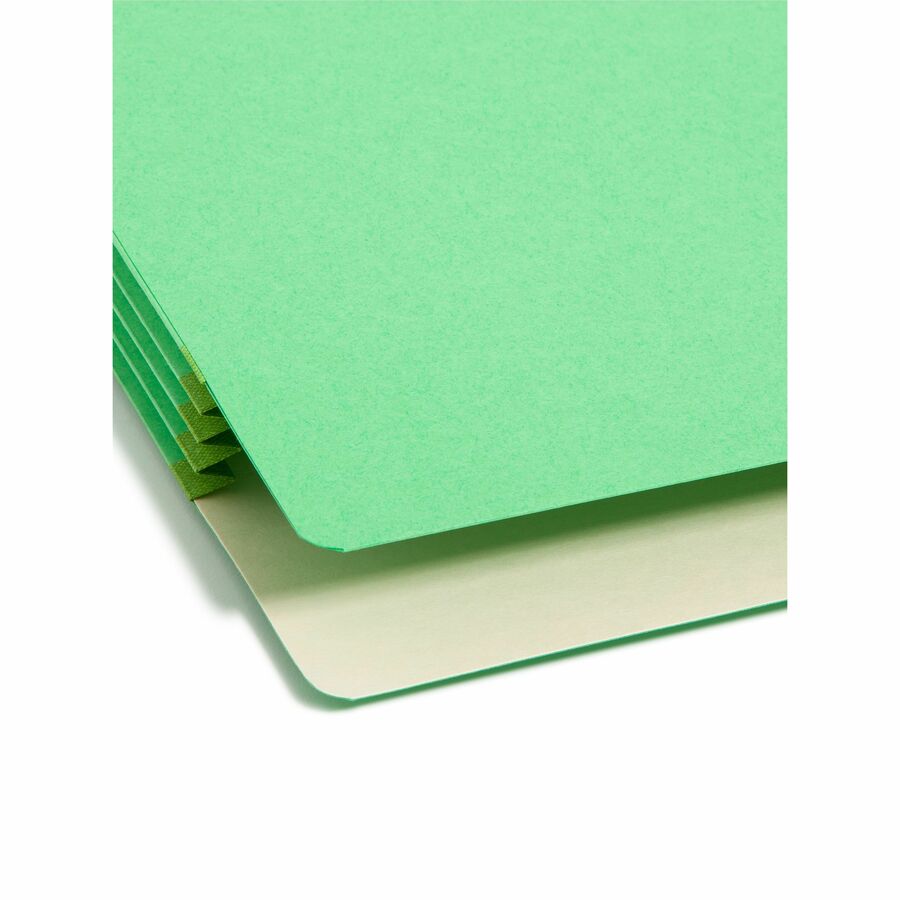 Colored File Pockets, 3.5" Expansion, Legal Size, Green
