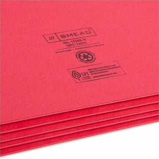 Colored File Pockets, 3.5" Expansion, Legal Size, Red