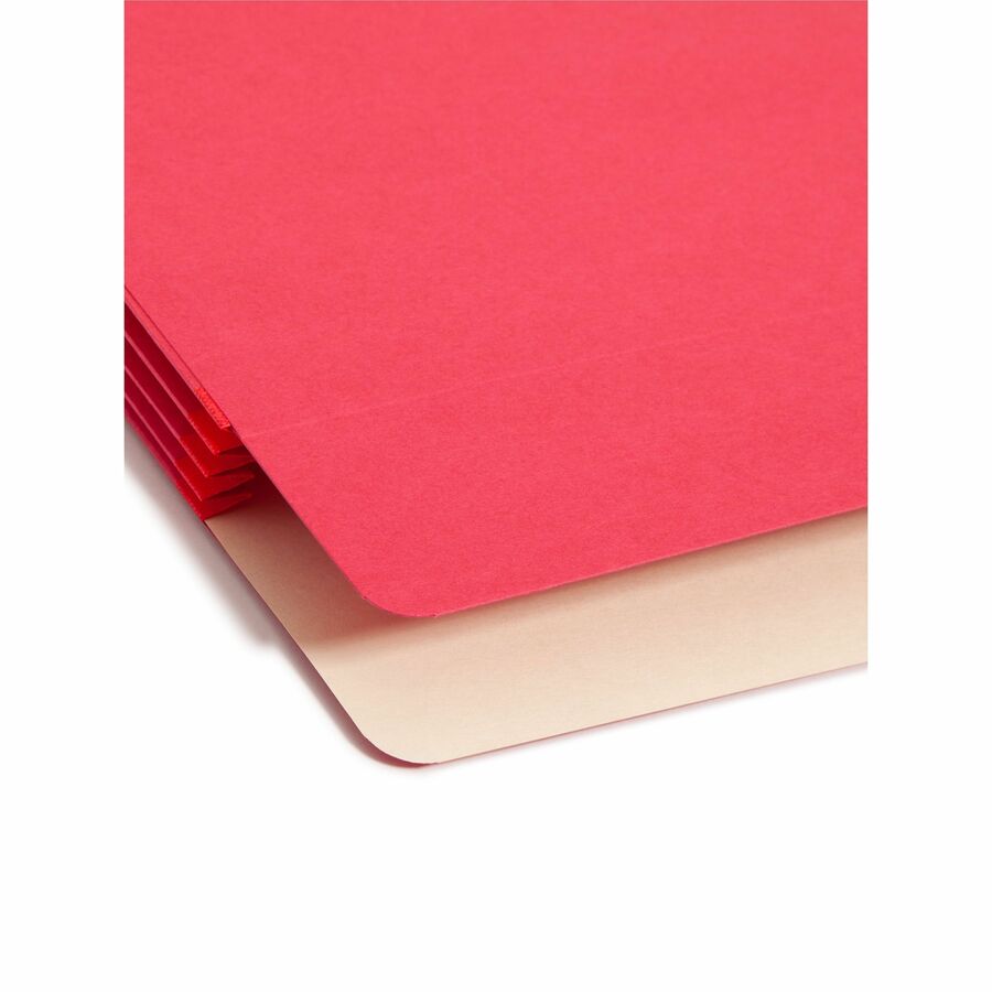Colored File Pockets, 3.5" Expansion, Legal Size, Red