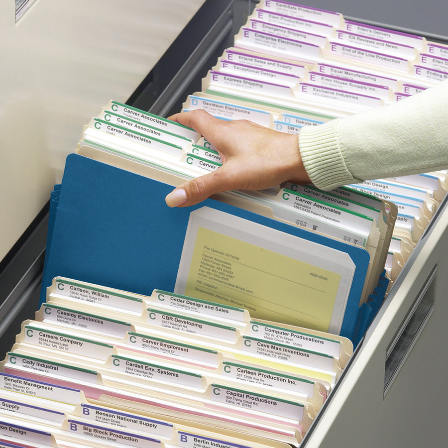 Smead Colored File Pockets - Legal - 8 1/2" x 14" Sheet Size - 5 1/4" Expansion - Top Tab Location - 9 pt. Folder Thickness - Blue - Recycled - 1 Each - 