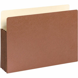 Redrope Drop-Front File Pockets with Fully Lined Gussets, 3.5" Expansion, Legal Size, Redrope, 10/Box
