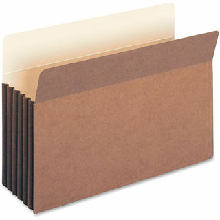 Redrope Drop-Front File Pockets with Fully Lined Gussets, 5.25" Expansion, Legal Size, Redrope, 10/Box