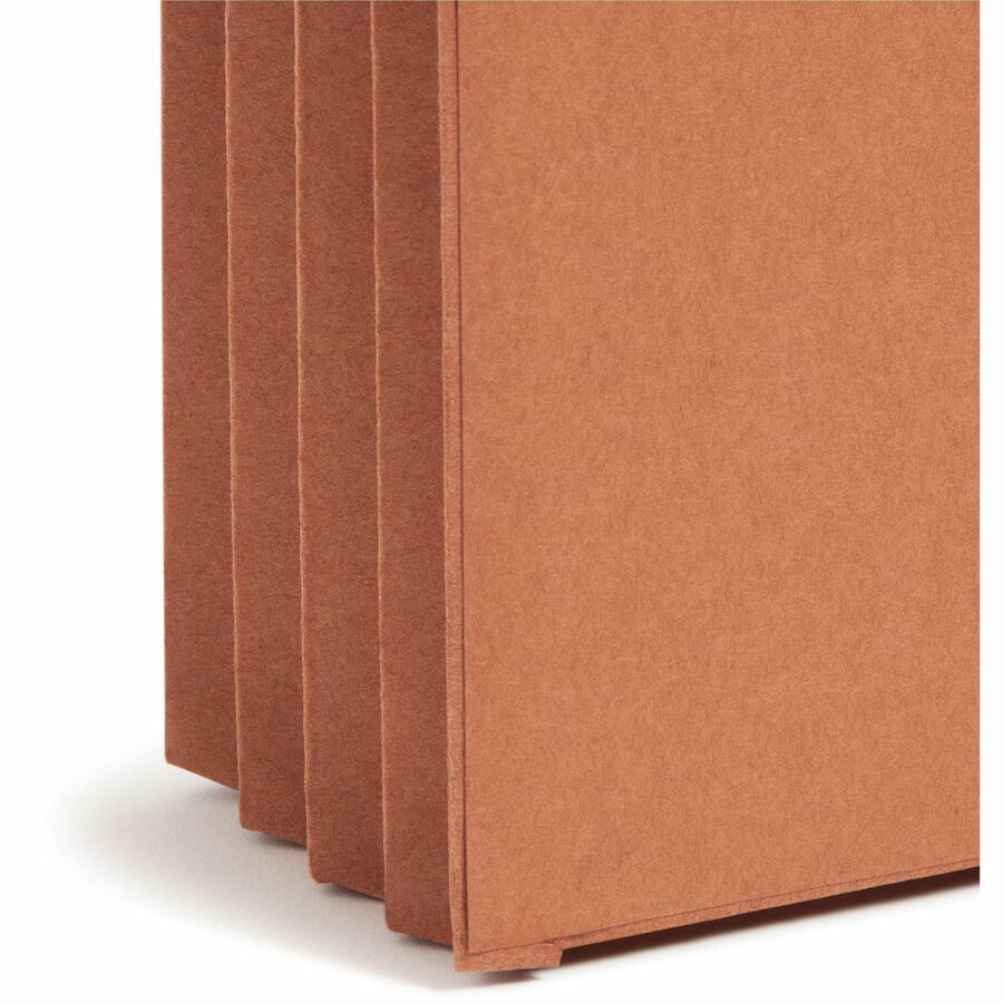 Redrope Drop-Front End Tab File Pockets, 3.5" Expansion, Legal Size, Redrope, 10/Box