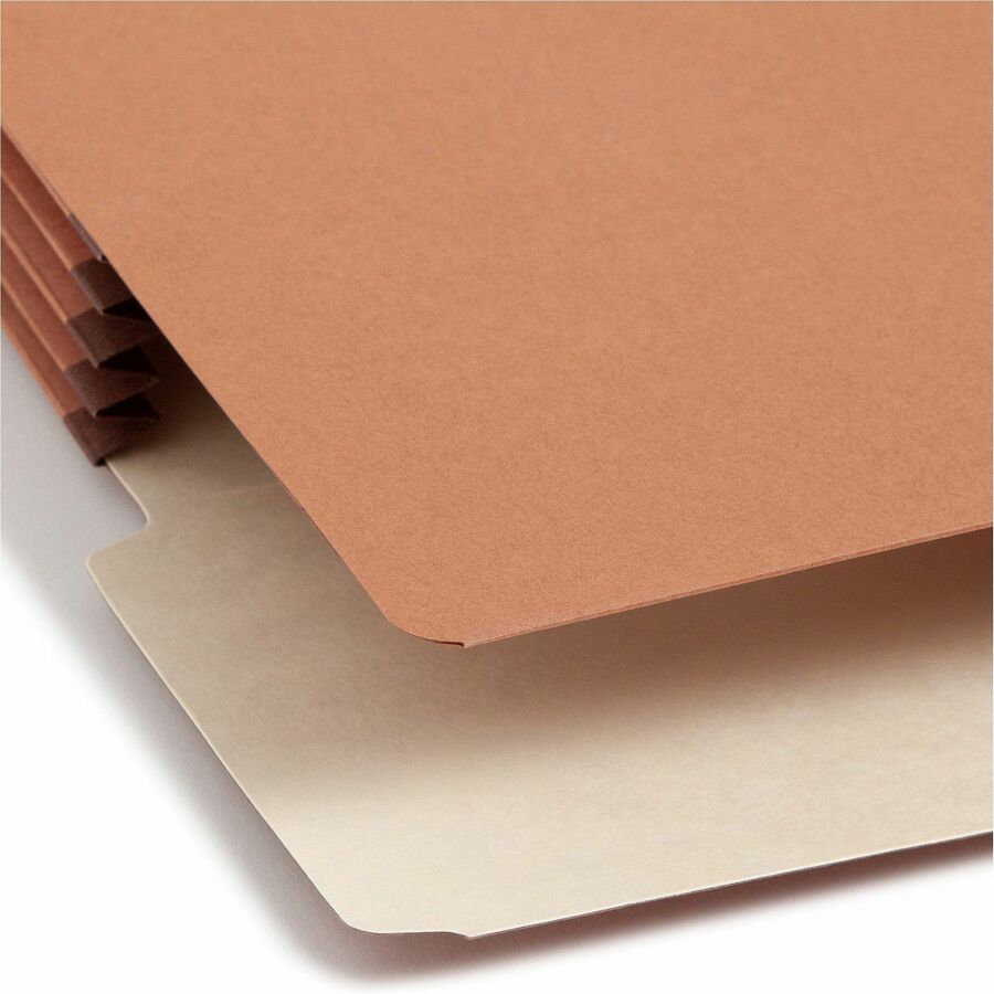 Redrope Drop-Front End Tab File Pockets, 3.5" Expansion, Legal Size, Redrope, 10/Box