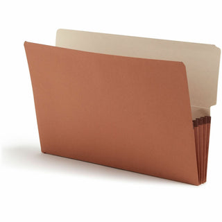 Redrope Drop-Front End Tab File Pockets, 3.5" Expansion, Legal Size, Redrope, 10/Box
