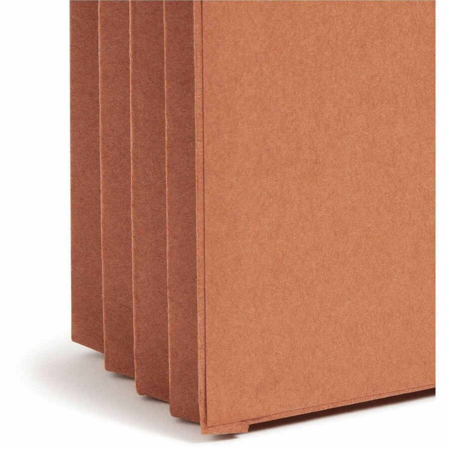 Redrope Drop-Front End Tab File Pockets, 3.5" Expansion, Legal Size, Redrope, 10/Box