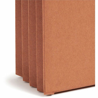 Redrope Drop-Front End Tab File Pockets, 3.5" Expansion, Legal Size, Redrope, 10/Box