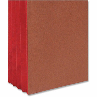Redrope Drop-Front End Tab File Pockets, Fully Lined 6.5" High Gussets, 3.5" Expansion, Legal Size, Redrope/Red, 10/Box
