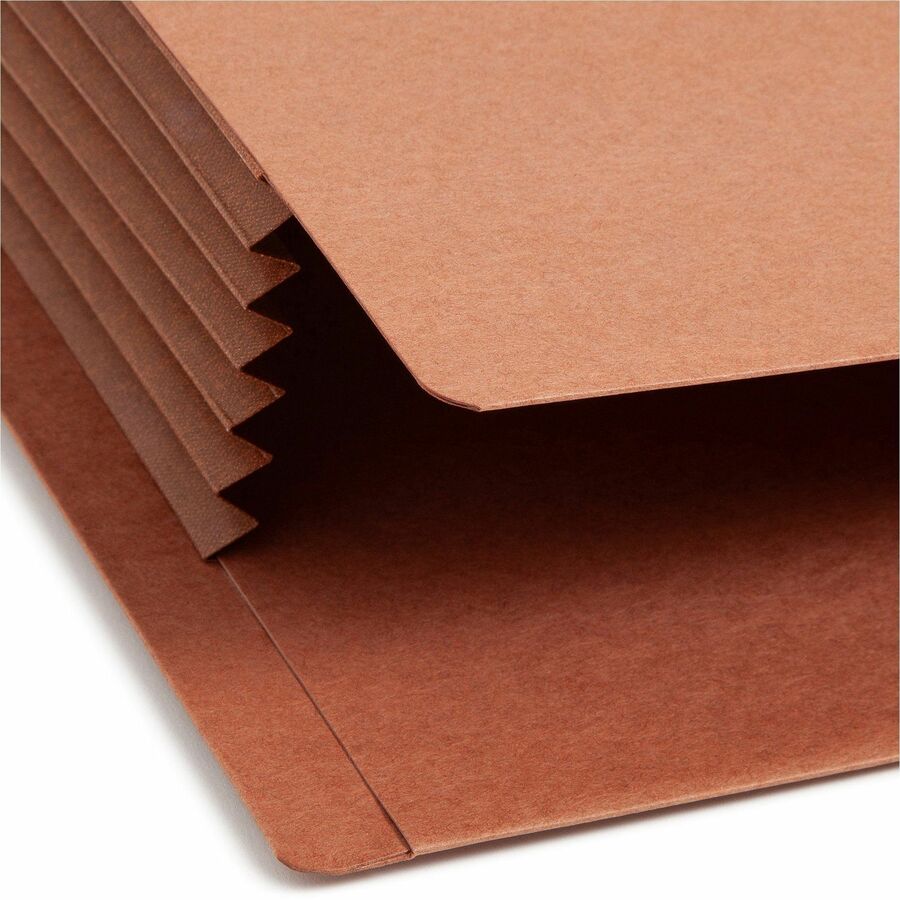 Heavy-Duty Redrope End Tab TUFF Pockets, 5.25" Expansion, Legal Size, Redrope, 10/Box