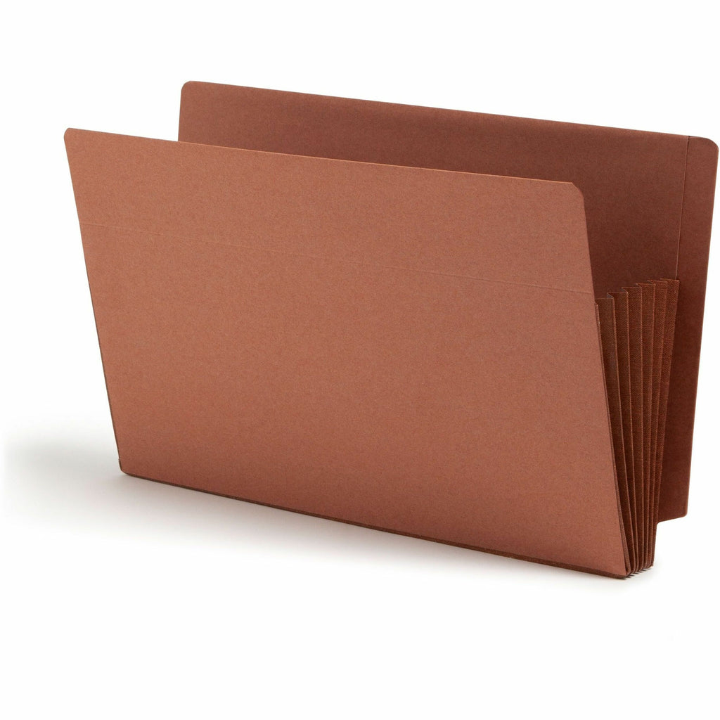 Heavy-Duty Redrope End Tab TUFF Pockets, 5.25" Expansion, Legal Size, Redrope, 10/Box