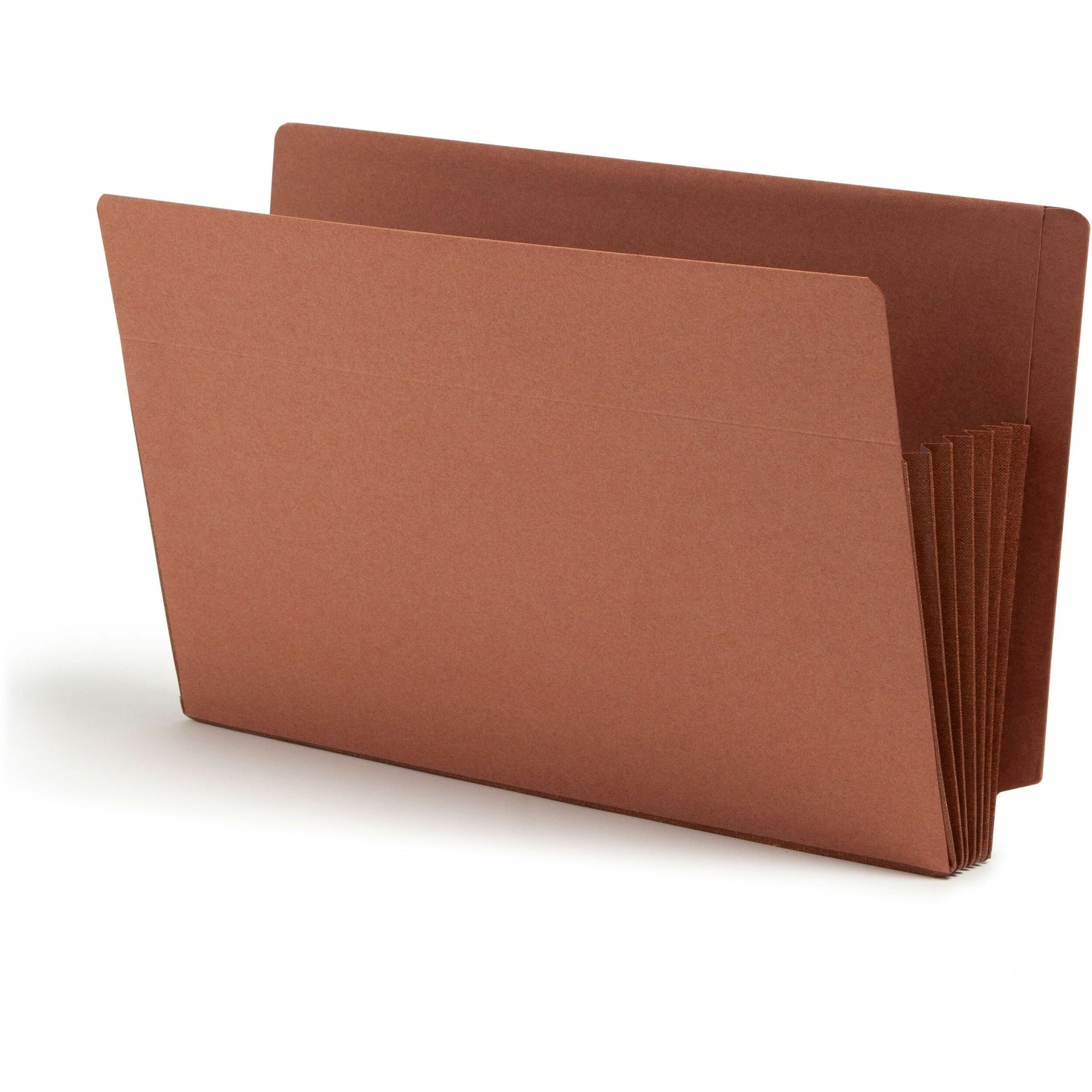 Heavy-Duty Redrope End Tab TUFF Pockets, 5.25" Expansion, Legal Size, Redrope, 10/Box