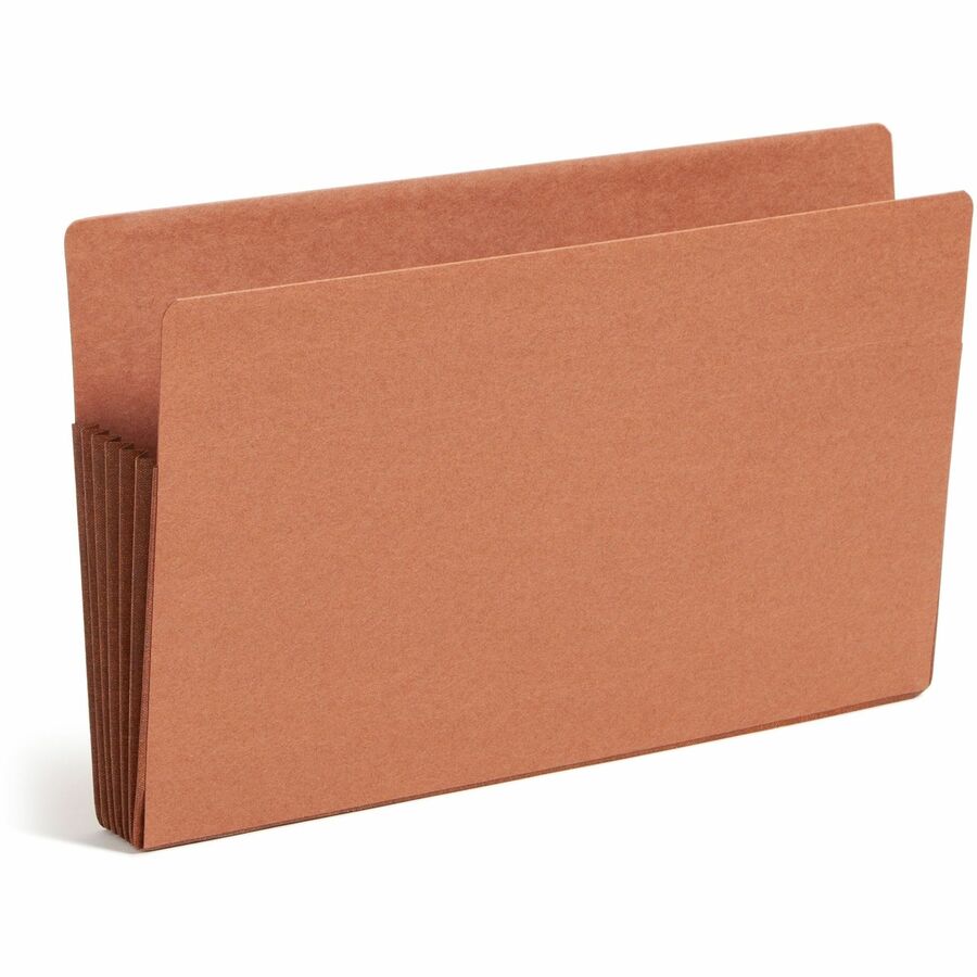 Heavy-Duty Redrope End Tab TUFF Pockets, 5.25" Expansion, Legal Size, Redrope, 10/Box