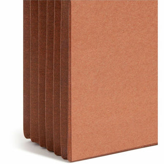 Heavy-Duty Redrope End Tab TUFF Pockets, 5.25" Expansion, Legal Size, Redrope, 10/Box