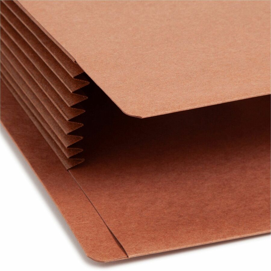 Heavy-Duty Redrope End Tab TUFF Pockets, 7" Expansion, Legal Size, Redrope, 5/Box