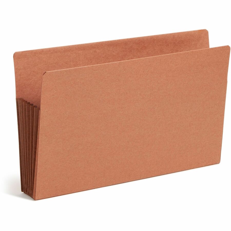 Heavy-Duty Redrope End Tab TUFF Pockets, 7" Expansion, Legal Size, Redrope, 5/Box
