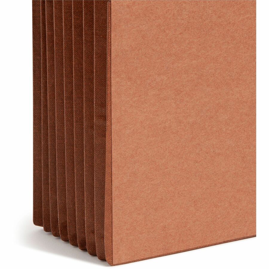 Heavy-Duty Redrope End Tab TUFF Pockets, 7" Expansion, Legal Size, Redrope, 5/Box