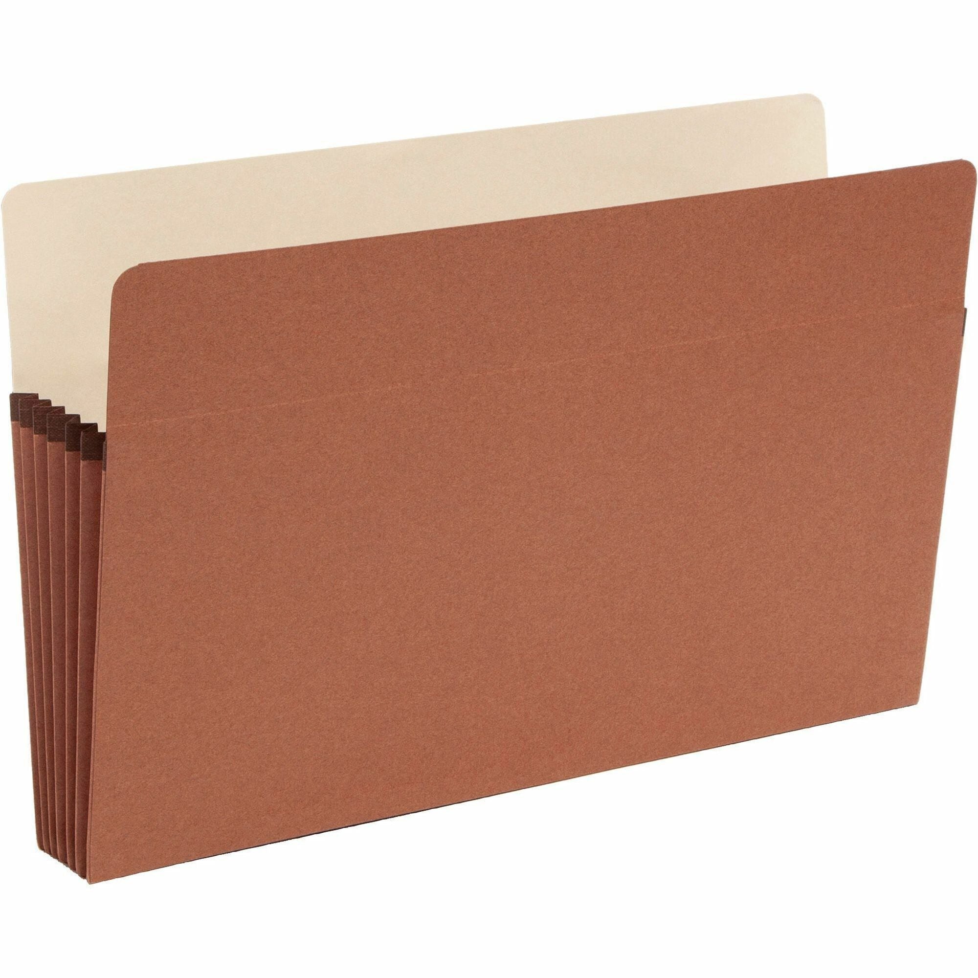 Redrope Drop Front File Pockets, 5.25" Expansion, Legal Size, Redrope, 50/Box