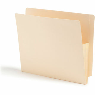 Manila End Tab File Pockets, 1.75" Expansion, Letter Size, Manila, 25/Box