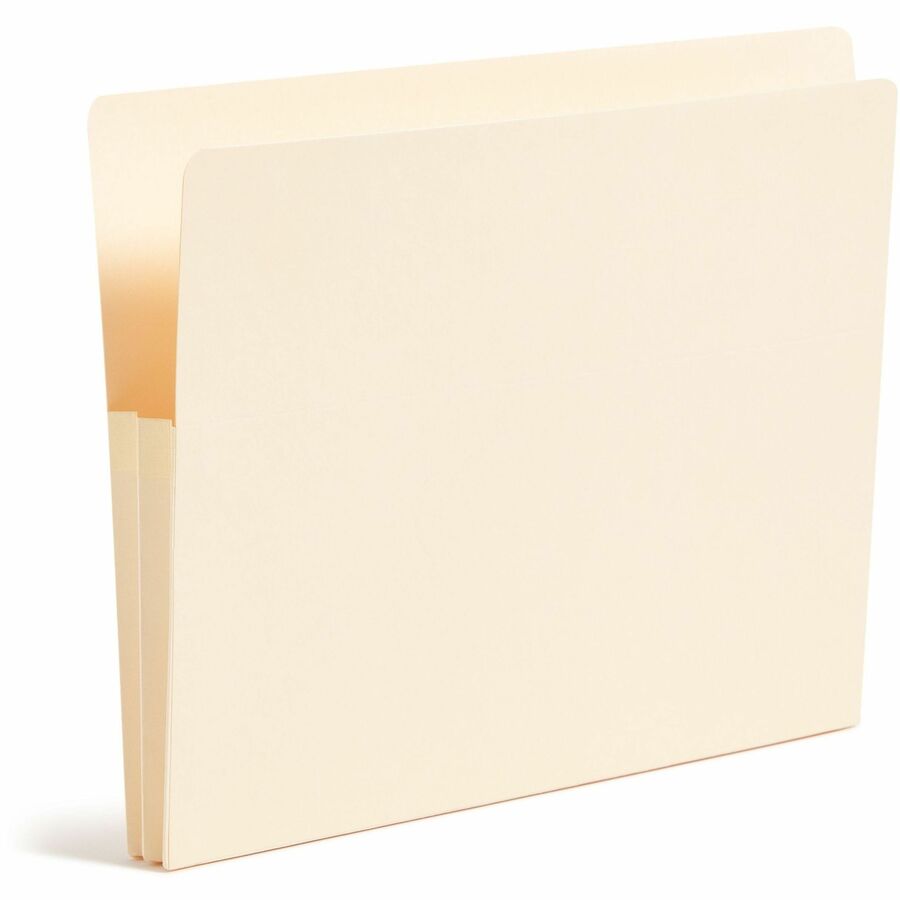 Manila End Tab File Pockets, 1.75" Expansion, Letter Size, Manila, 25/Box