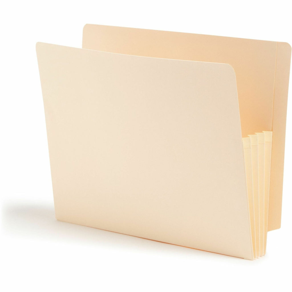 Manila End Tab File Pockets, 3.5" Expansion, Letter Size, Manila, 25/Box