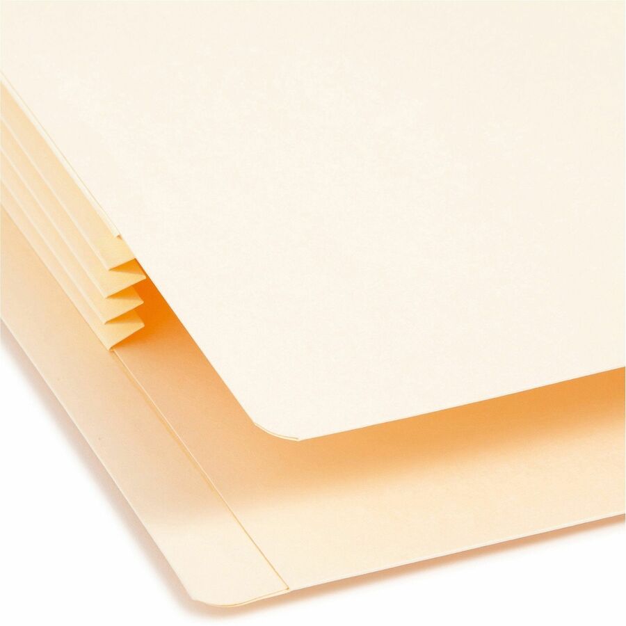 Manila End Tab File Pockets, 3.5" Expansion, Letter Size, Manila, 25/Box