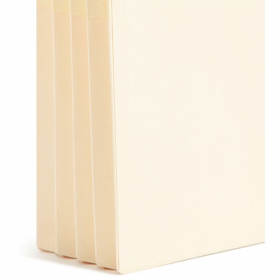 Manila End Tab File Pockets, 3.5" Expansion, Letter Size, Manila, 25/Box
