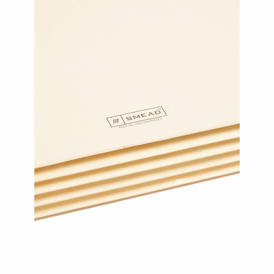 Manila End Tab File Pockets with Tyvek-Lined Gussets, 3.5" Expansion, Letter Size, Manila, 10/Box