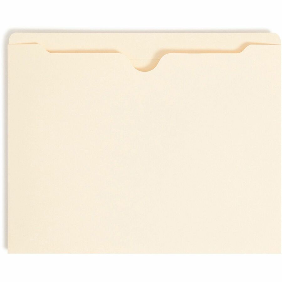 Manila File Jackets, 2-Ply Straight Tab, Letter Size, Manila, 100/Box