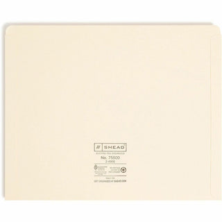 Manila File Jackets, 2-Ply Straight Tab, Letter Size, Manila, 100/Box
