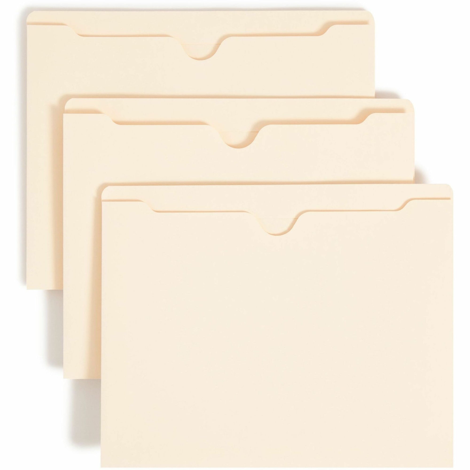 Manila File Jackets, 2-Ply Straight Tab, Letter Size, Manila, 50/Box