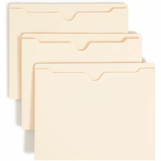 Manila File Jackets, 2-Ply Straight Tab, Letter Size, Manila, 50/Box