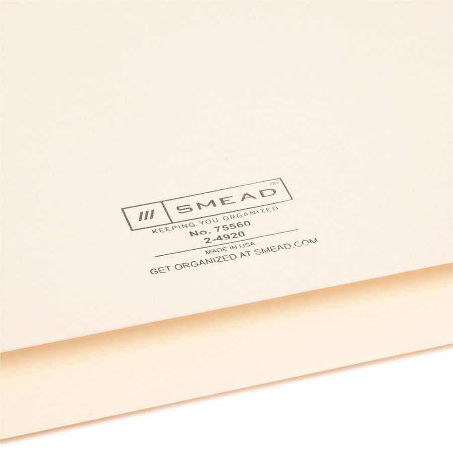 Manila File Jackets, 2-Ply Straight Tab, Letter Size, Manila, 50/Box