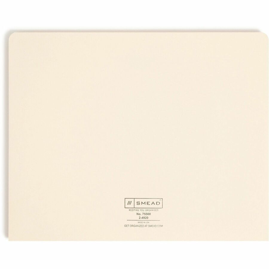 Manila File Jackets, 2-Ply Straight Tab, Letter Size, Manila, 50/Box