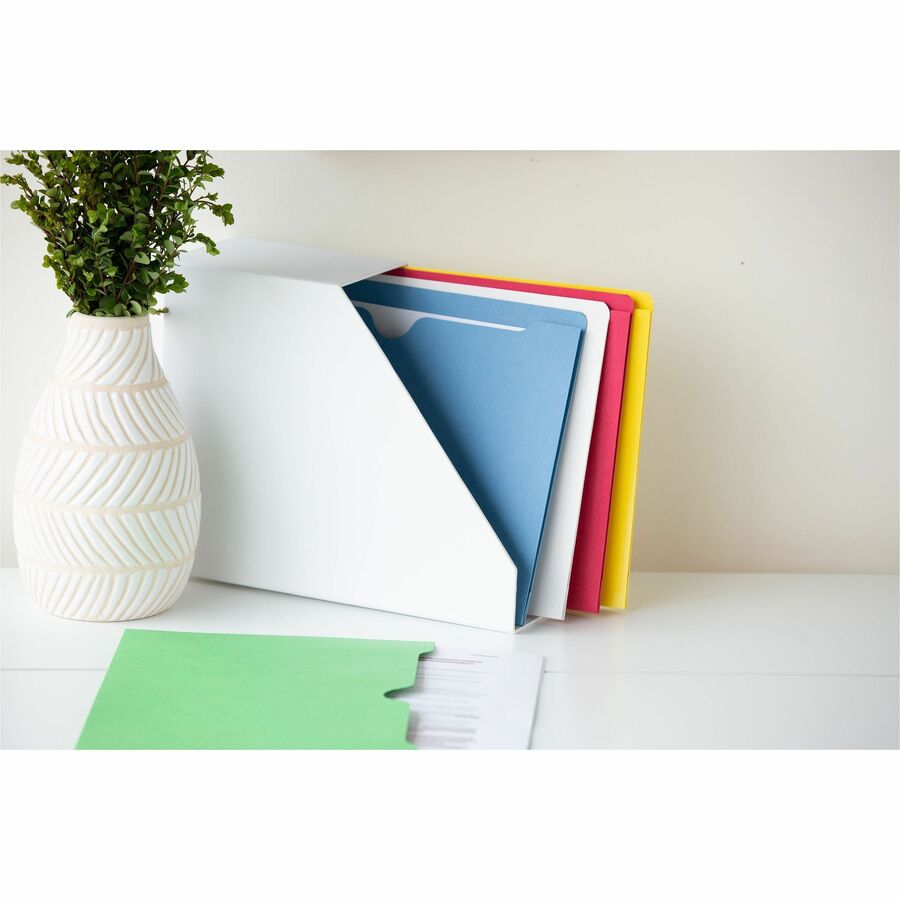 Colored File Jackets with Reinforced Double-Ply Tab, Straight Tab, Letter Size, Assorted Colors, 100/Box