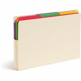 Manila End Tab File Pockets, 1.75" Expansion, Legal Size, Manila, 25/Box