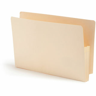 Manila End Tab File Pockets, 1.75" Expansion, Legal Size, Manila, 25/Box