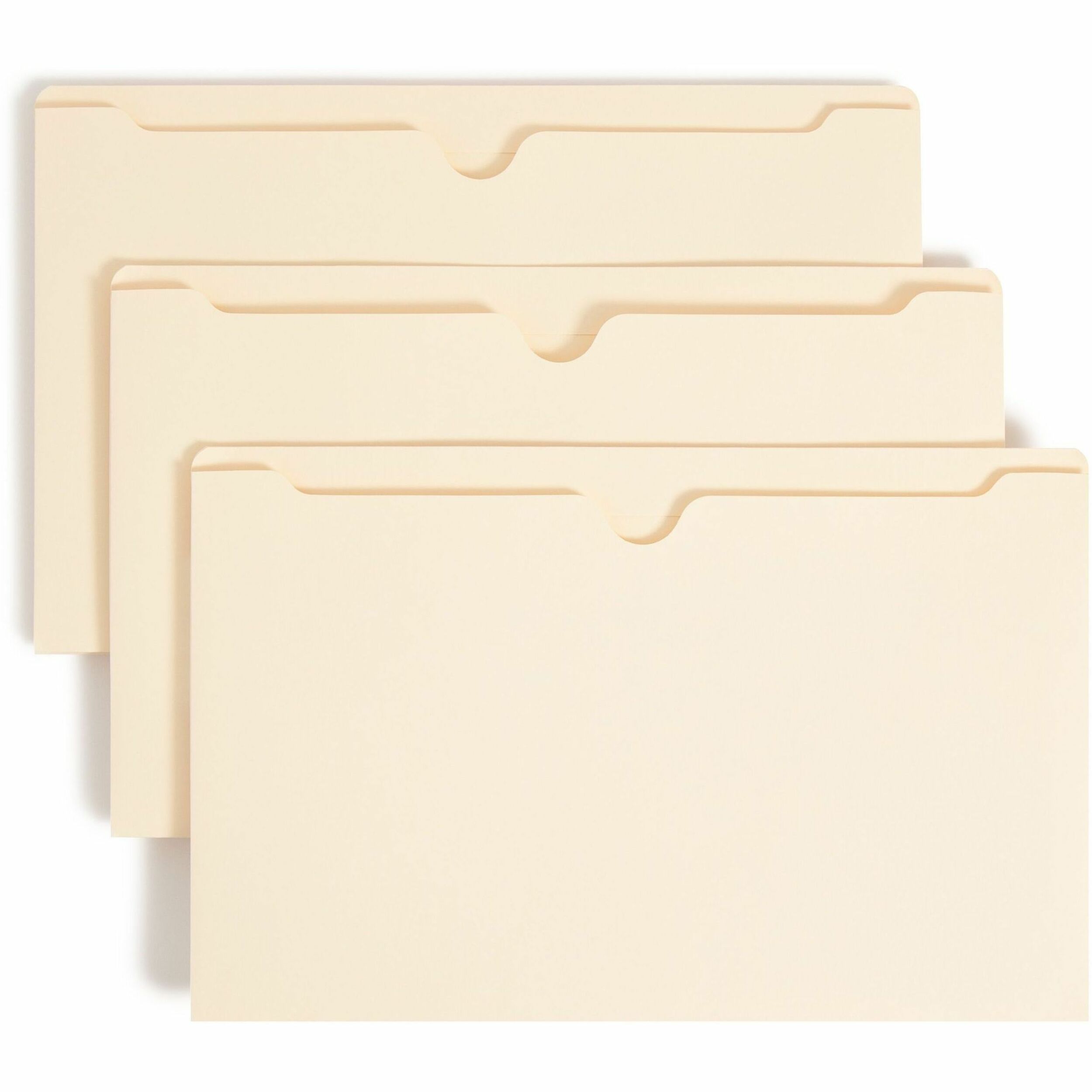 Manila File Jackets, 2-Ply Straight Tab, Legal Size, Manila, 50/Box