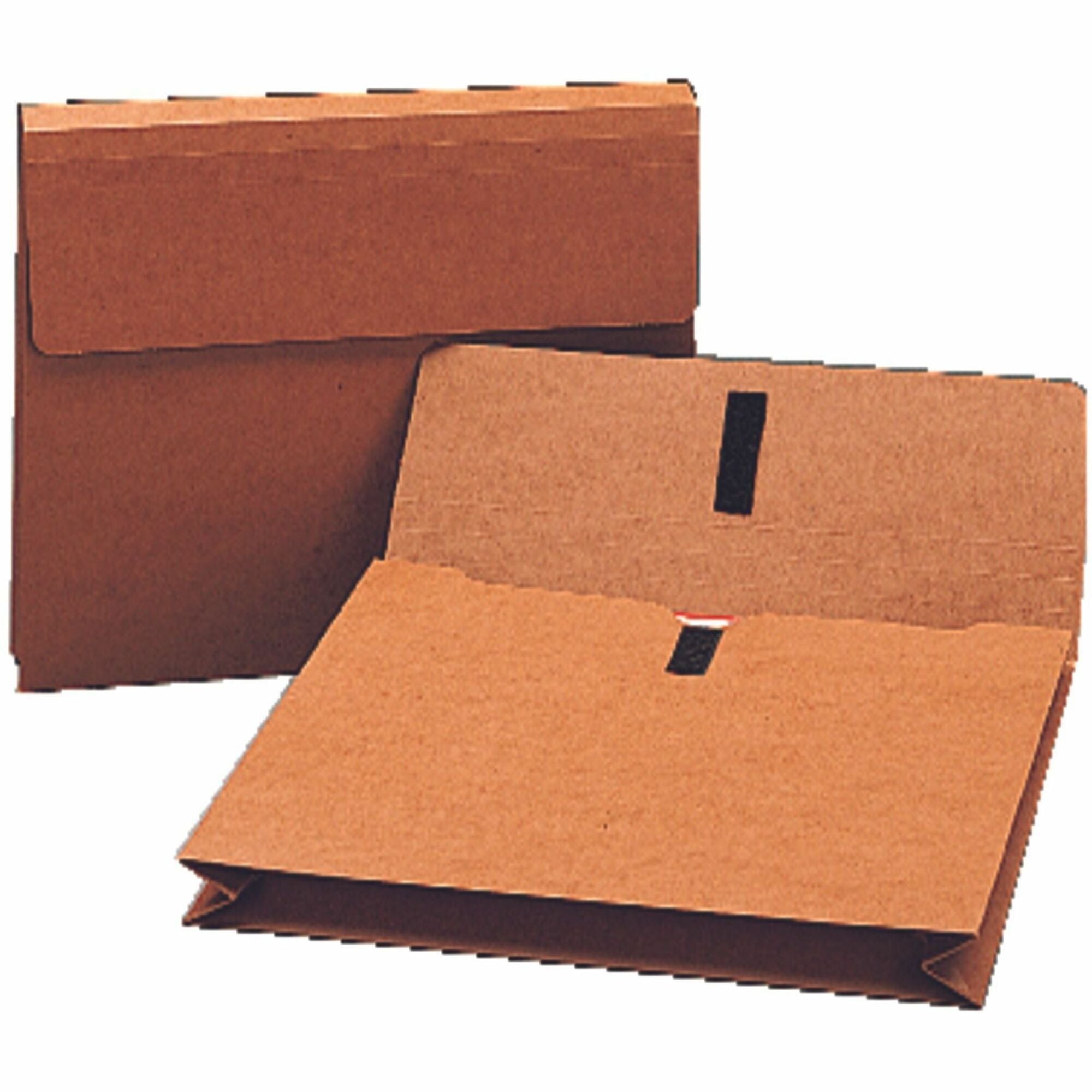 Expanding Wallet with Hook and Loop Closure, 2" Expansion, 1 Section, Hook/Loop Closure, Legal Size, Redrope