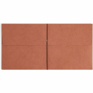 Expanding Wallet with Elastic Cord, 2" Expansion, 1 Section, Elastic Cord Closure, Legal Size, Redrope