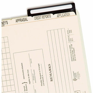 Pressboard Mortgage Folders, 1" Expansion, 8 Dividers, 1 Fastener, Legal Size, Green Exterior, 10/Box