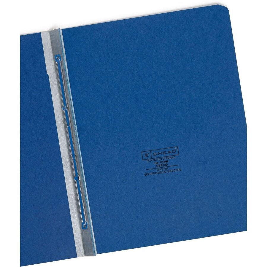 Prong Fastener Premium Pressboard Report Cover, Two-Piece Prong Fastener, 3" Capacity, 8.5 x 11, Dark Blue/Dark Blue