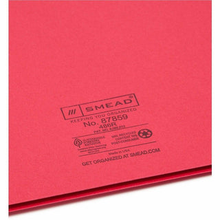 Two-Pocket Folder, Textured Paper, 100-Sheet Capacity, 11 x 8.5, Red, 25/Box