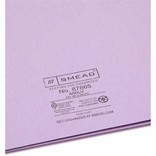 Two-Pocket Folder, Textured Paper, 100-Sheet Capacity, 11 x 8.5, Lavender, 25/Box